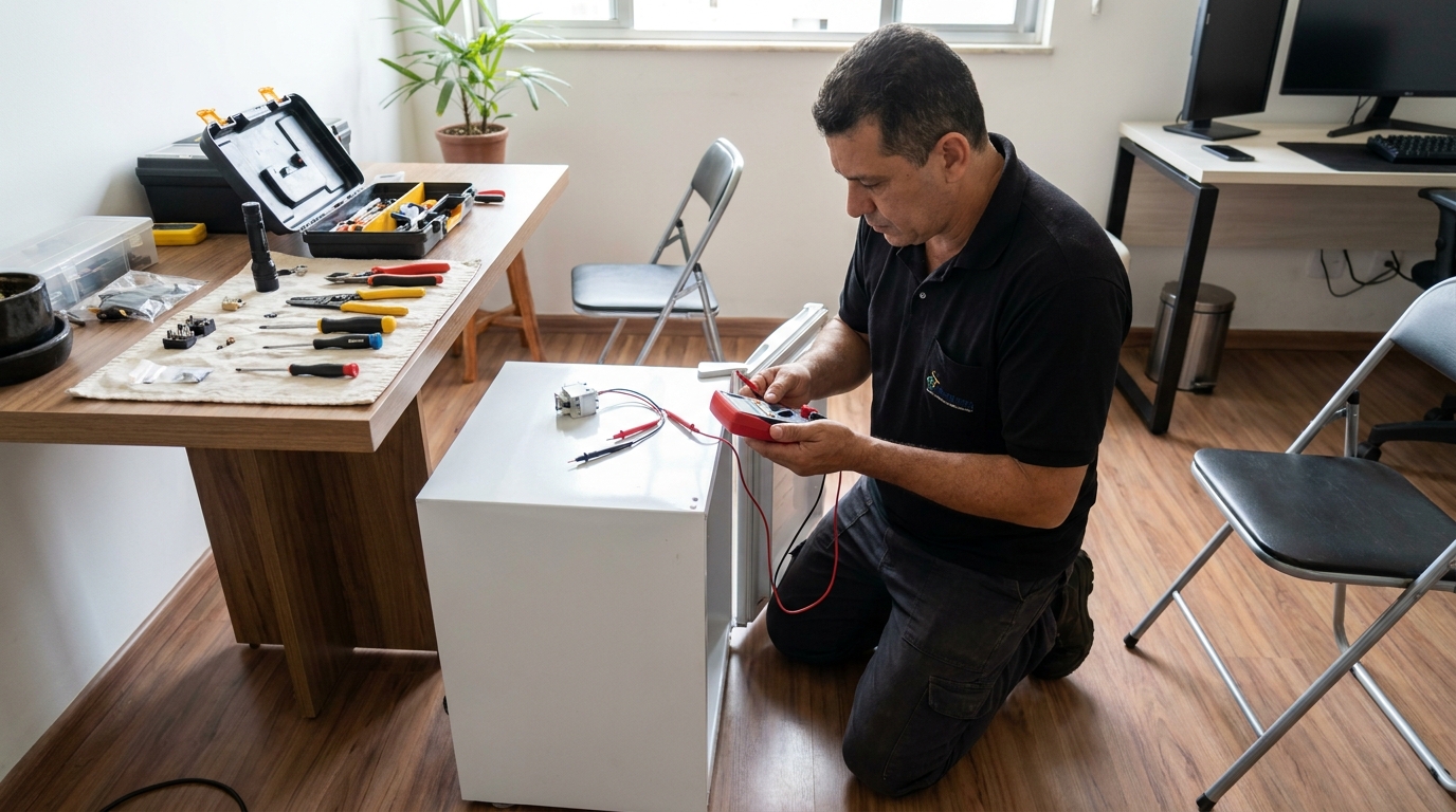 Reparo da placa eletrônica de frigobar em Palmas‑TO